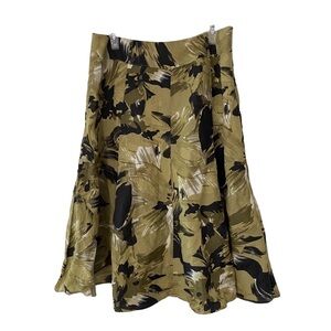 Sherry Taylor Vintage Abstract Floral A-Line Skirt
